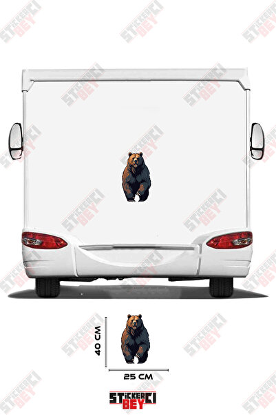 STİCKERCI BEY Standing Bear Visual Caravan Sticker Covering