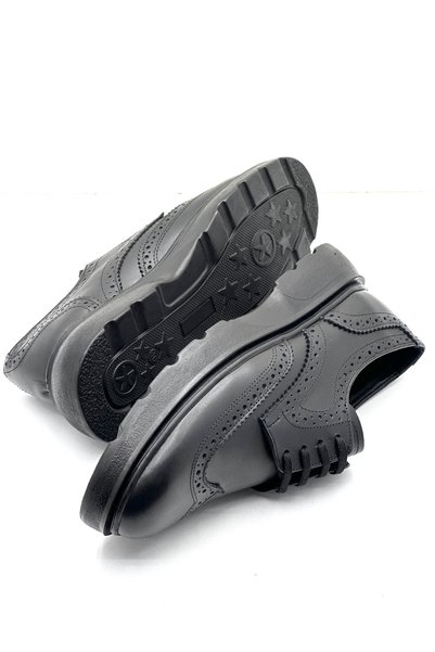 Derify Genuine Leather Men's Classic Shoes – Leather Inside, Casual Comfortable and Orthopedic