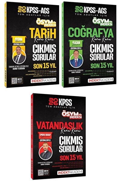İndeks Akademi 2026 KPSS Tarih + Coğrafya + Vatandaşlık ÖSYM nin İndeksi Çıkm...