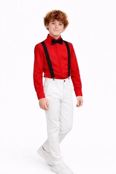 Kuraff Giyim Boy's Special Day Show Suit (Shirt-Trunks-Bow Tie Suit)