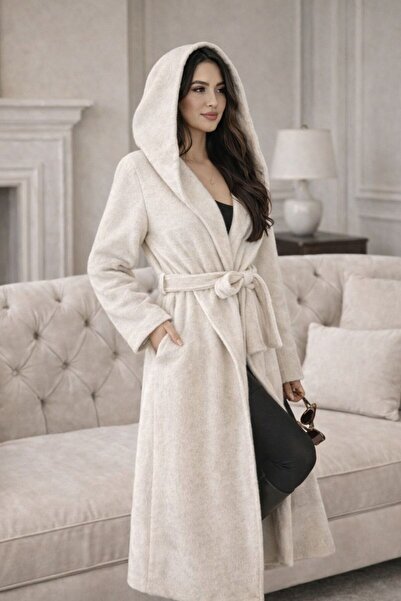 KaraAS Women's Coat Kaşe Hooded