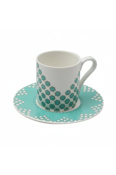 China Ceramic Coffee Cup Set, 90 ml, 12 Pieces