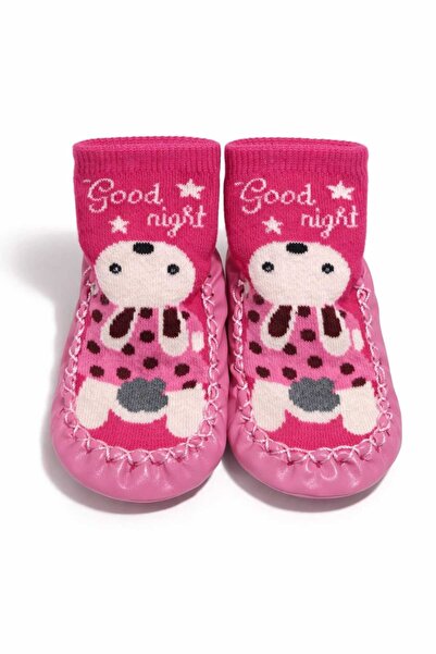 BEBEĞİME ÇORAP Kaydırmaz Deri Taban Kız Bebek Çarık Çorap Patik Panduf Ev Ana...