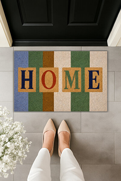 Rugmood طباعة رقمية حديثة - سجادة ملونة أمام الباب