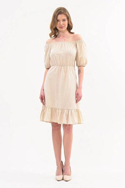 Sereia Women's Waist Elastic Ruffle Skirted Backless Elegant Midi Stone Dress...