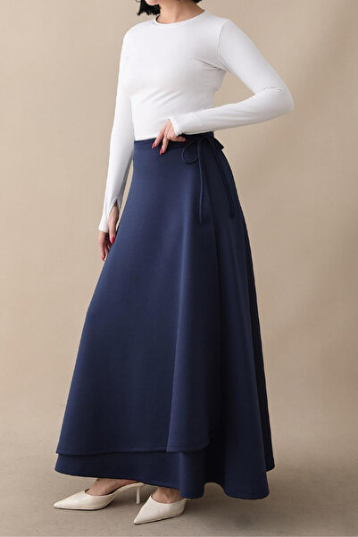 Asya Karen Nila Side Tie Scuba Skirt