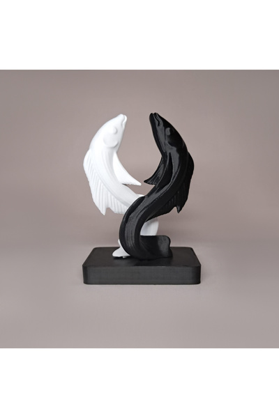Vegart Yin–Yang & Koi Balıkları Dekoratif Obje