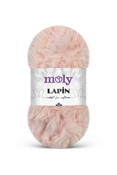 Moly Lapin Tavşan Tüyü Dokulu Peluş Örgü İpi 100gr - [Color No: S500]