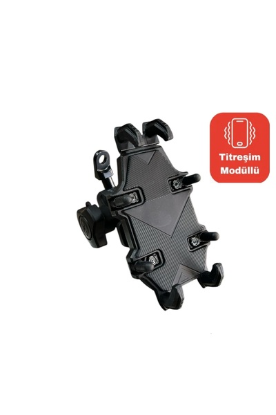 Cihad Motor Ayna Bağlantılı Titreşim Engelleyicili Telefon Tutucu Tüm Motosik...