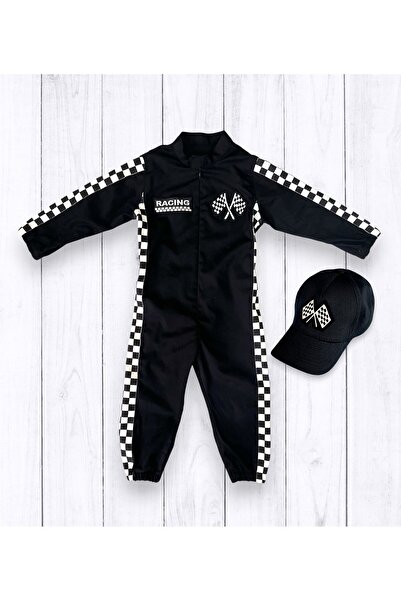 Mum Design Gifts SİYAH YARIŞÇI KOSTÜMÜ F1-FORMULA