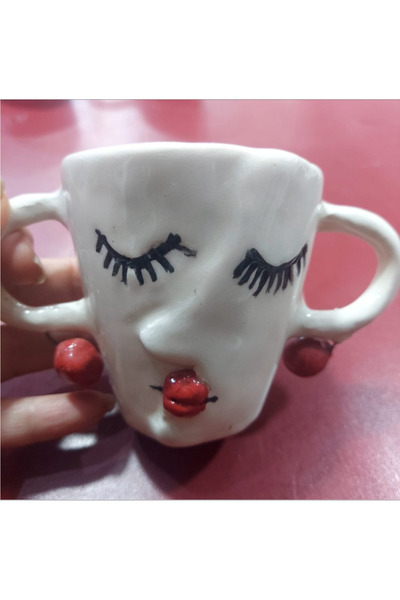 esdekor كوب سيراميك كبير 9x9 مصنوع يدوياً