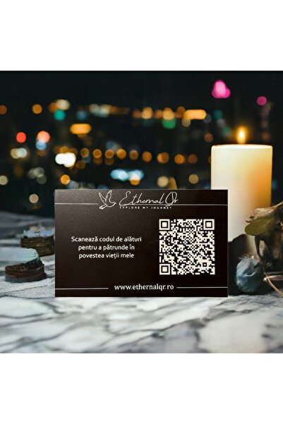 EthernalQR QR Commemorative Plaque - black