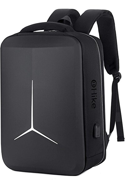 HIKE حقيبة ظهر شبه صلبة لأجهزة الكمبيوتر المحمولة مقاس 17 بوصة مزودة بقفل مدم...