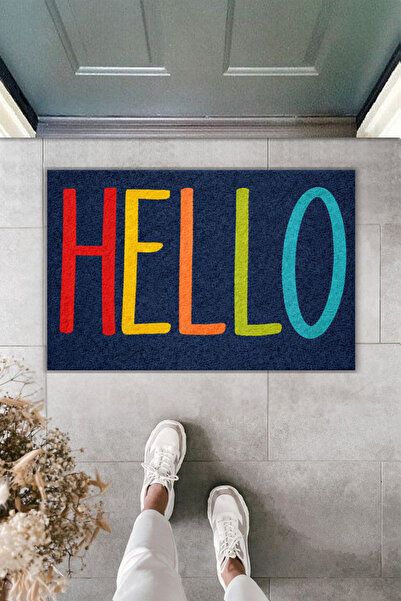 Rugmood طباعة رقمية حديثة - ملونة وشائعة - سجادة ترحيب أمام الباب