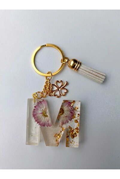 demirbasavm Handmade Letter m Epoxy Keychain
