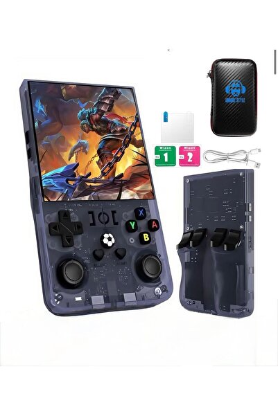 CRK TECH R36 Max Retro Oyun Konsolu 4.0 Inç 21.000 Oyun + Çanta Lunix IPS Hd ...