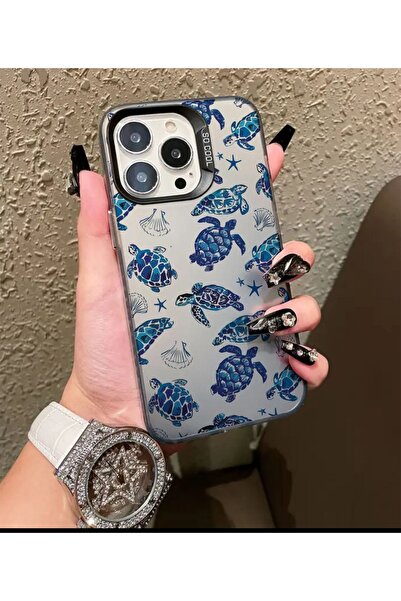 Caseji Iphone 15 pro max compatible dirt-resistant turtle-themed b Printed lu...