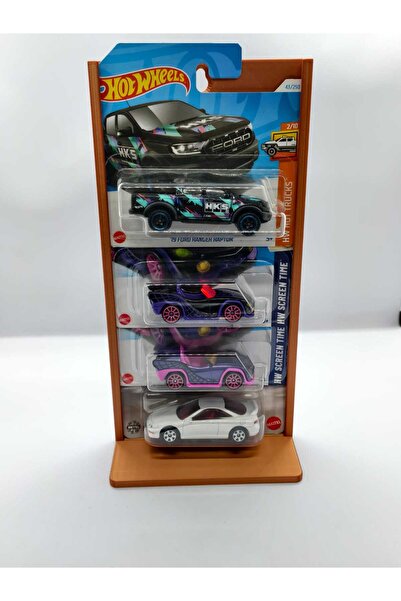 ART3 Oyuncak Araba Sergileme Standı - Bakır Rengi Duvar ve Masa Üstü Rafı