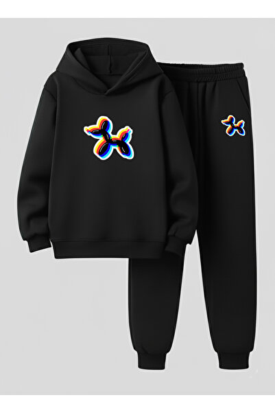 LORVEX Children's Hooded Sweatshirt - Tracksuit Set Three-Dimensional Balloon...