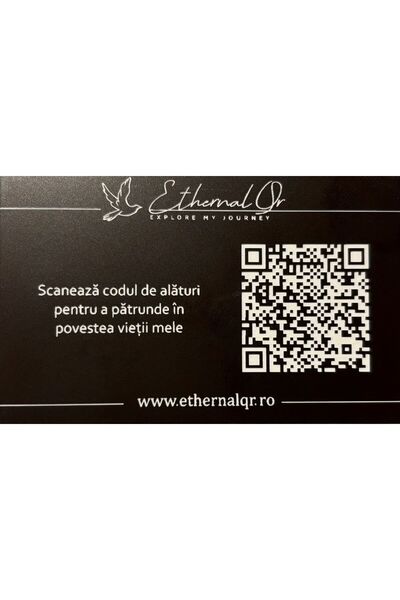 EthernalQR Placă comemorativă QR - neagră