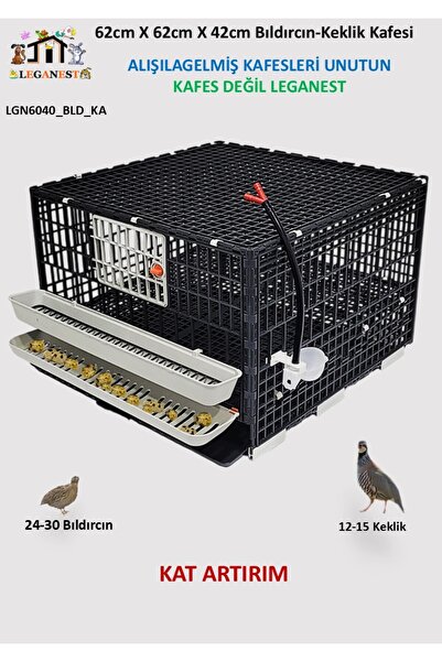 Leganest 62cm X 62cm X 42cm 25-30Ad. Bıldırcın Kapasiteli LGN6040_BLD_KA