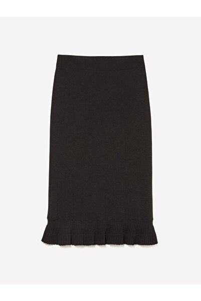 Sisley Women's Viscose Blended Ruched Detail Regular Fit Knitwear Pencil Skir...