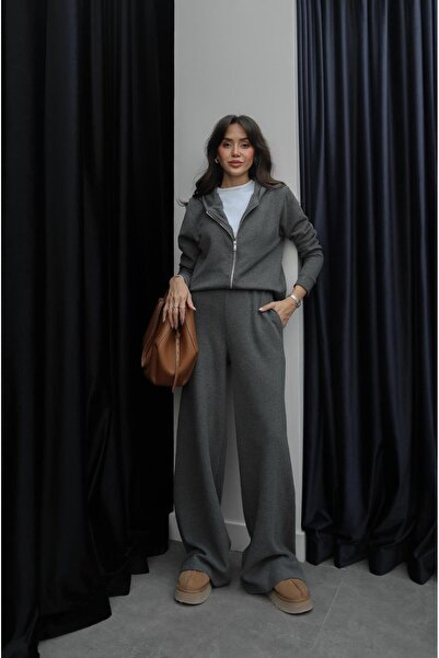 Havoş Anthracite Mark Front Zipper Thessaloniki Suit