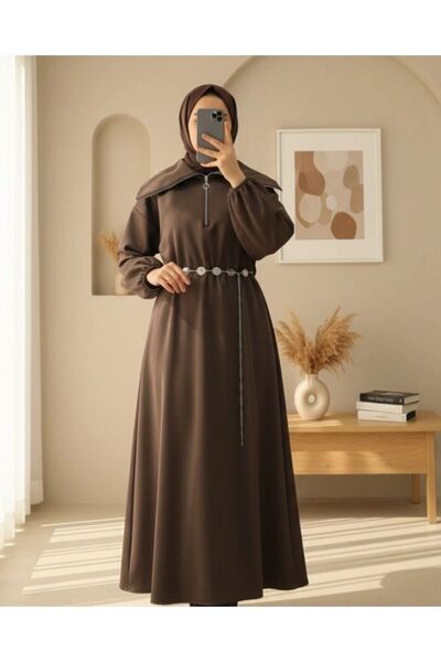 YILMAZBARMAZ فستان نسائي بياقة شال