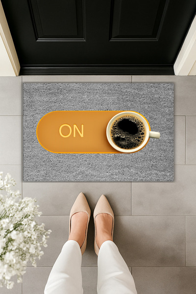 Dormot Modern Digital Printing Doormat - Coffee on Doormat - Front Door Mat