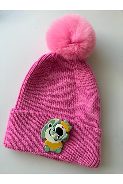 Bumelo Children's Beanie with Pompom and Rotating Accessories with a Dog