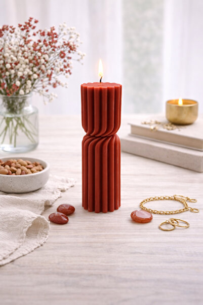 Flow Home Dekoratif Lüks Soya Mum, El Yapımı Doğal Mum, Uzun Yanma Süreli Ev ...