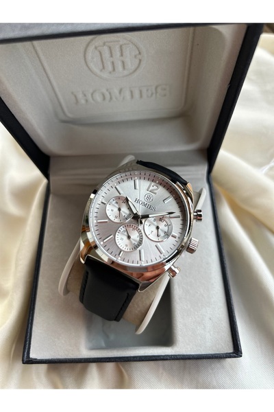 Homies Men's Wristwatch with Leather Strap and 2 Year Warranty as a Gift