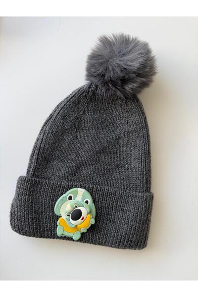 Bumelo Children's Beanie with Pompom and Rotating Accessories with a Dog