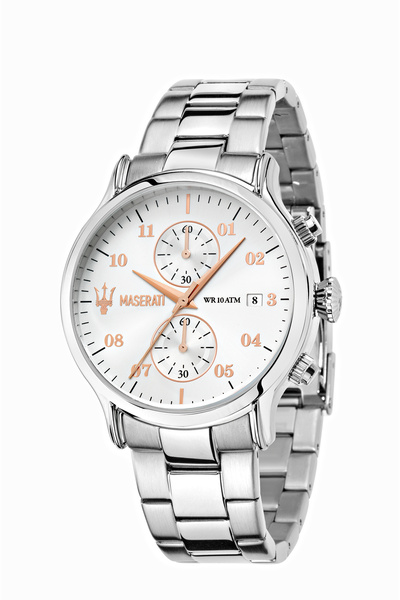 maserati watch Maserati Epoca watch R8873618002, chronograph, silver stainles...