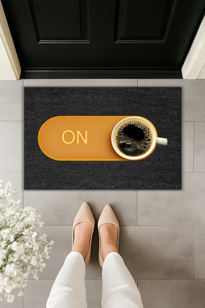 Dormot Modern Digital Printing Doormat - Coffee on Doormat - Front Door Mat