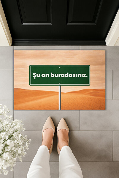 Dormot Modern Digital Print Doormat - Humor You Are Here - Front Door Mat