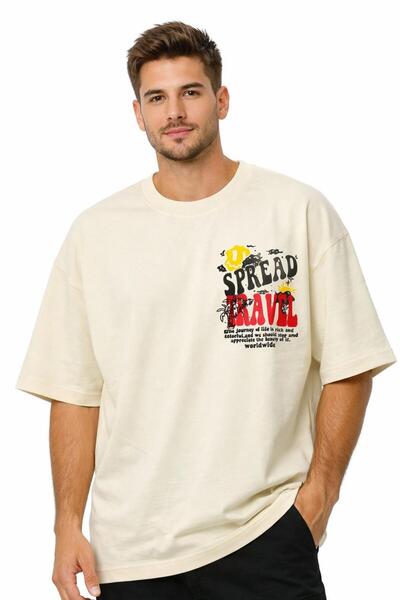 Generic Men’s Oversized Graphic T-Shirt – Premium Cotton Crew Neck Casual Str...