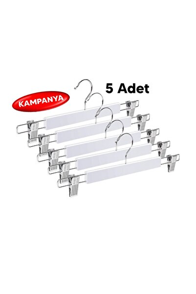 LWL 5 Adet Ahşap Pantolon & Etek Askısı