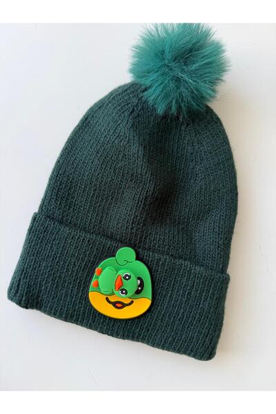 Bumelo Children's Beanie with Pompom and Rotating Accessories with a Dog