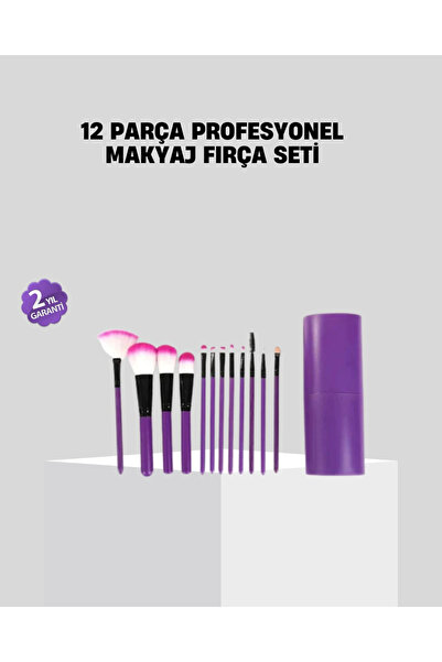 Epilons Set de 12 pensule profesionale pentru machiaj cu peri ultra moi