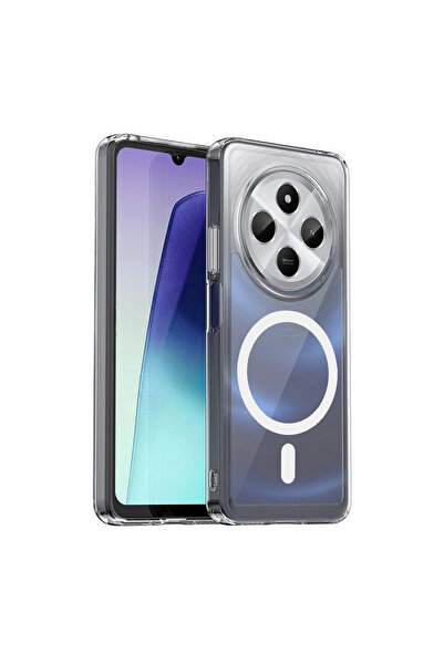 Twin Store غطاء ماج سيف شفاف صلب لهاتف ريدمي 14 سي - شفاف