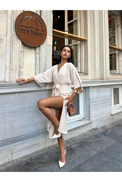 ZENGEZUR MALL Mtxdpn Ayrobin Midi Dress Beige (170731) (Size: S)