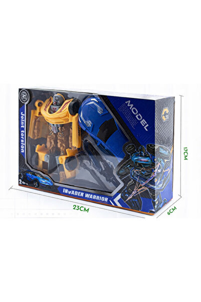 Generic لعبة روبوت محارب متحول لسيارة رياضية - مع ملحقات أسلحة (سيف وفأس) - ت...