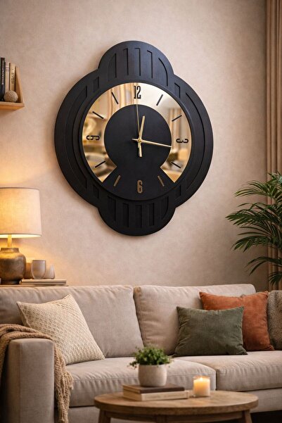 Nixar Desing Aura Ahşap Duvar Saati,Sessiz Akar Mekanizmalı,Ev Hediyesi Moder...