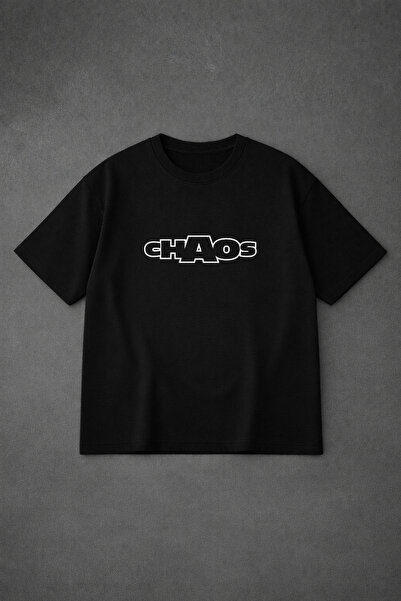 LORVEX T-Shirt Unisex Oversized Comfortable Fit Chaoss Printed Premium T-Shirt