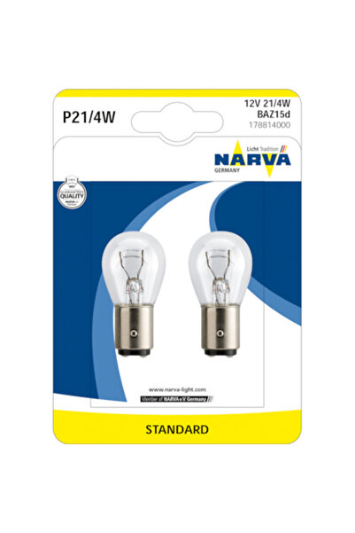 Narva Set de 2 becuri auto cu halogen auxiliar P21/4W, 12V, 4W
