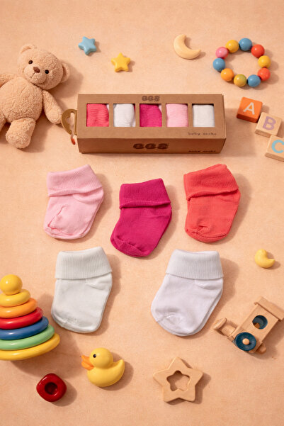 BBS Tinitins Solid Color 5-Piece Baby Socks