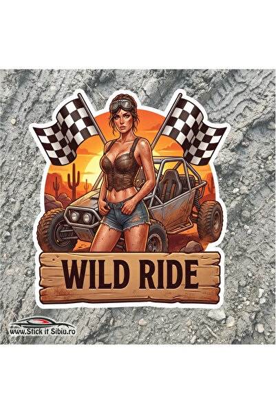 StickITsibiu Wild Ride Decorative Sticker – Retro Racing Style 10x10 | Premiu...