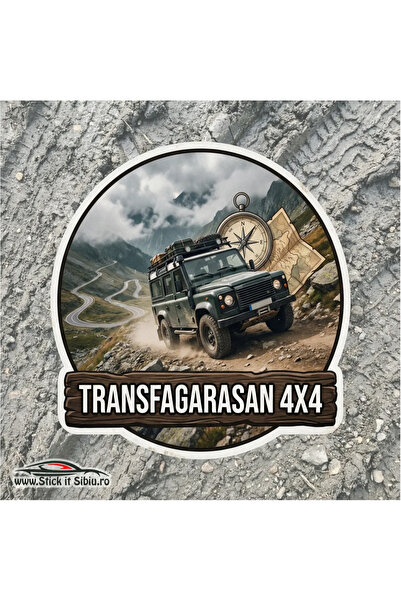 StickITsibiu Autocolant auto Transfagarasan 4x4 Legendă Montană 10x10 cm |   ...