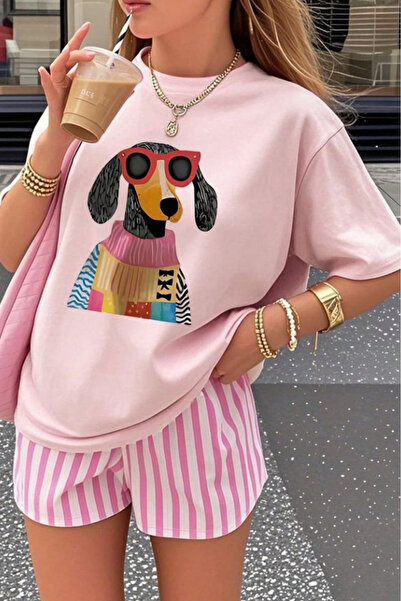 New Shine TRIUC UNISEX CU IMPRIMARE CÂINE COLORAT